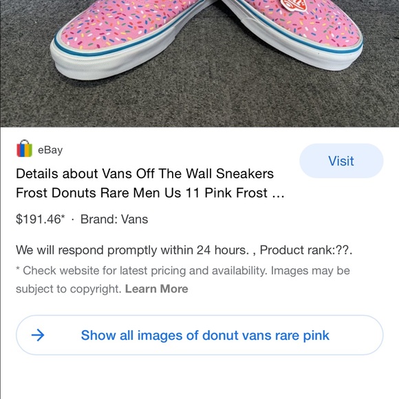 RARE Pink Sprinkle Vans - Picture 5 of 5